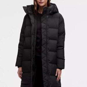 Lululemon Wunder Puff 600-Down-Fill Long Jacket - Black Size 4